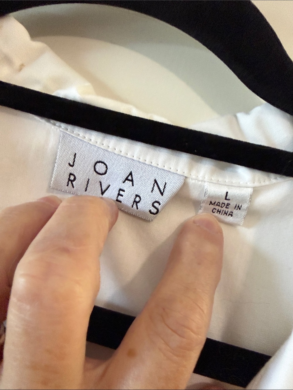Joan Rivers White Button-Front Tunic Blouse - Picture 2 of 7